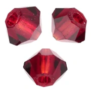 Preciosa Bicones - 3 mm Round Bead - Vivid Siam x30