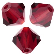 Preciosa Bicones - 4 mm Rondelle Bead - Vivid Siam x30