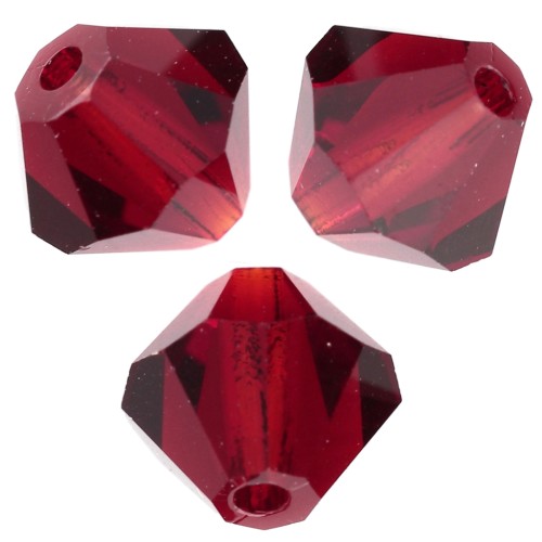 Preciosa Bicones - 4 mm Rondelle Bead - Vivid Siam x30