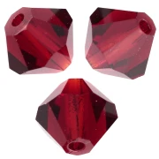Preciosa Bicones - 6 mm Round Bead - Vivid Siam x12