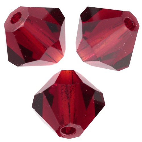 Preciosa Bicones - 6 mm Round Bead - Vivid Siam x12