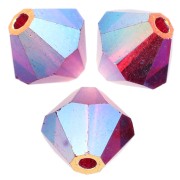 Preciosa Bicones - 6 mm Rondelle Bead - Vivid Siam AB 2X x12