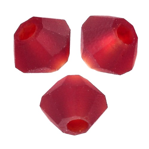 Preciosa Bicones - 3 mm Rondelle Bead - Vivid Siam Matt x30