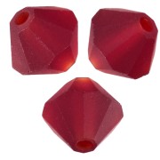 Preciosa Bicones - 4 mm Rondelle Bead - Vivid Siam Matt x30|raw }}