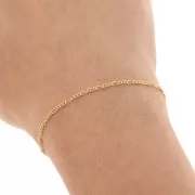 Figaro chain (1x3) 1.5mm Gold filled x 50cm