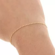 Alternating Figaro chain (1x1) 1.5 mm - Gold Filled (rolled gold) x 50cm