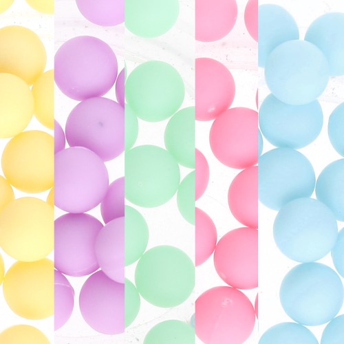 Gift - Round beads without hole 6 mm - Random colors x25