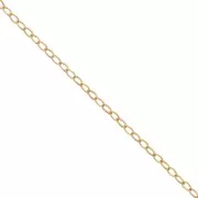 Cable chain flat chain 1.3mm Gold filled x 50cm