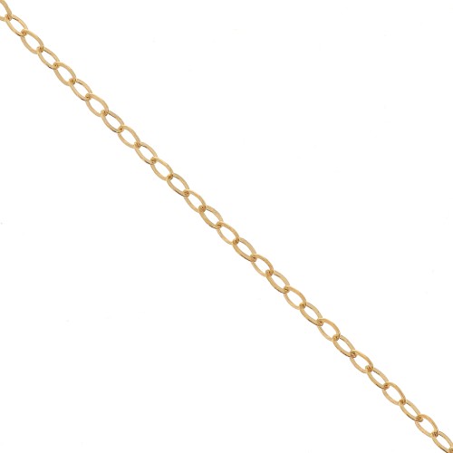 Cable chain flat chain 1.3mm Gold filled x 50cm
