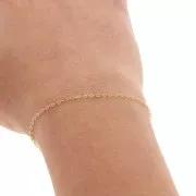 Cable chain flat chain 1.3mm Gold filled x 50cm