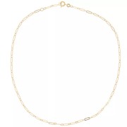 Gift -Fancy 2.6mm rectangular mesh necklace 3 microns gold-plated x42cm