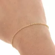 Double Round Cable chain link chain 1.6mm Gold filled x 50cm