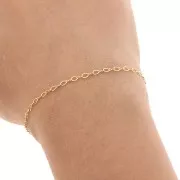 alternate (1x1) link chain 2mm Gold filled x 50cm