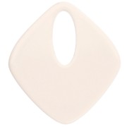 28x25 mm diamond-shaped pendant in opaque acetate - Ivory x1