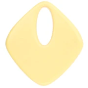 28x25 mm diamond-shaped pendant in opaque acetate - Vanilla x1