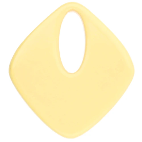28x25 mm diamond-shaped pendant in opaque acetate - Vanilla x1