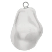 Irregular drop pendant 28x18 mm - 304 stainless steel x1