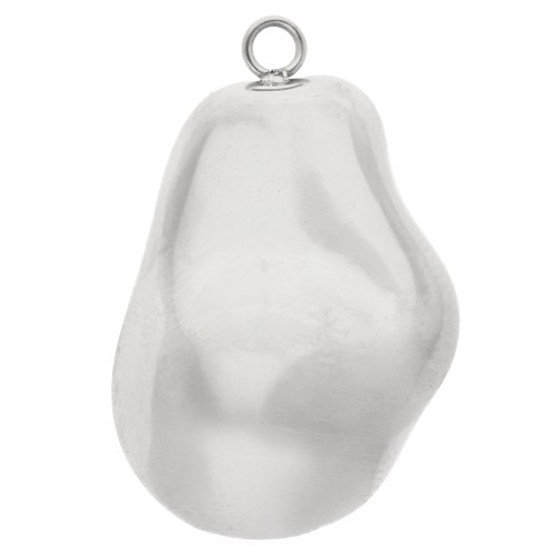 Irregular drop pendant 28x18 mm - 304 stainless steel x1