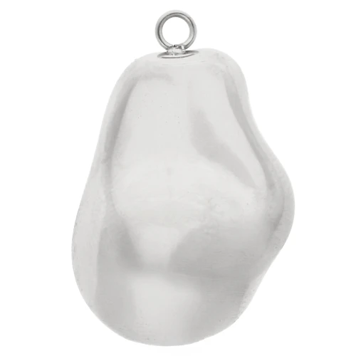 Irregular drop pendant 28x18 mm - 304 stainless steel x1