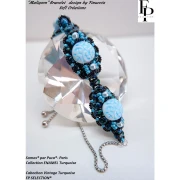 Glass beads Samos® by Puca® 5x7 mm - Enamel Blue x10g