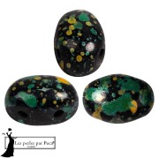 Glass beads Samos® by Puca® 5x7 mm - Enamel Green x10g