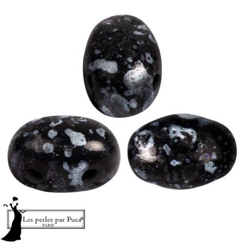 Glass beads Samos® by Puca® 5x7 mm - Enamel Grey x10g