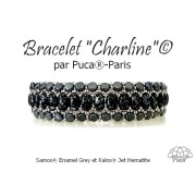 Glass beads Samos® by Puca® 5x7 mm - Enamel Grey x10g