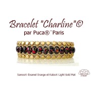 Glass beads Samos® by Puca® 5x7 mm - Enamel Orange x10g