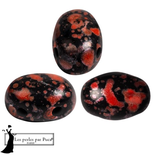 Glass beads Samos® by Puca® 5x7 mm - Enamel Red x10g