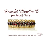 Glass beads Samos® by Puca® 5x7 mm - Enamel Red x10g