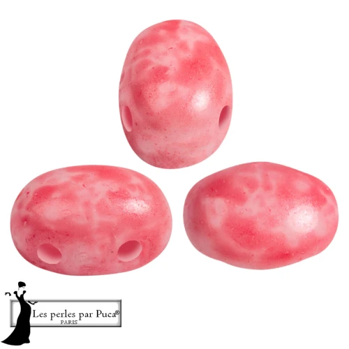 Glass beads Samos® by Puca® 5x7 mm - Mishmash Dark Peach x10g