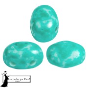 Glass beads Samos® by Puca® 5x7 mm - Mishmash Emerald x10g