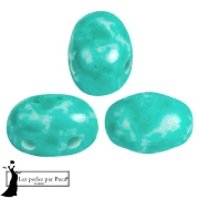 Glass beads Samos® by Puca® 5x7 mm - Mishmash Emerald x10g