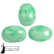 Glass beads Samos® by Puca® 5x7 mm - Mishmash Green x10g
