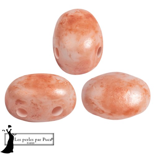 Glass beads Samos® by Puca® 5x7 mm - Mishmash Peach x10g