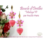 Glass beads Samos® by Puca® 5x7 mm - Pink Mishmash x10g