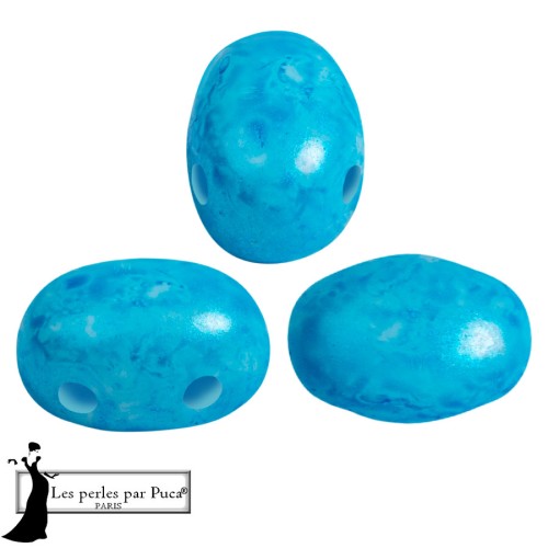 Glass beads Samos® by Puca® 5x7 mm - Mishmash Turquoise x10g