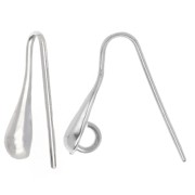 Drop ear hooks 17 mm - Silver 925 x2