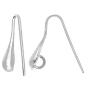 Drop ear hooks 17 mm - Silver 925 x2