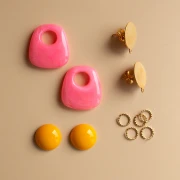 My DIY Jewelry - Trapeze shape dangling earrings kit - Pink version