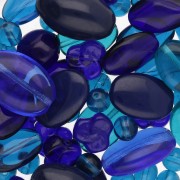 Dark Blue - Bohemian beads assortment - Mix Dark Blue x50g Bohemian beads assortment - Mix Dark Blue x50g