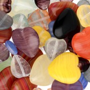 Bohemian beads assortment - Coeurs Multicolore x50g