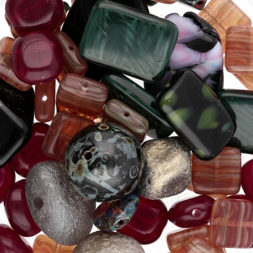 Bohemian beads assortment - Earth Marron x50g