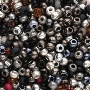 Preciosa Seed Beads 8/0 3 mm - Silver Metallic Mix x20g
