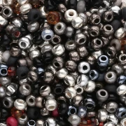 Preciosa Seed Beads 8/0 3 mm - Silver Metallic Mix x20g
