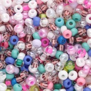 Preciosa Seed Beads 8/0 3 mm - Assorted Pink, White, and Blue - 20 g