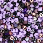 Preciosa Seed Beads 8/0 3 mm - Lilac Mix - Black x 20 g