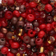 Preciosa Seed Beads 6/0 4 mm - Red Assortment x 20 g
