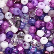 Preciosa Seed Beads 6/0 4 mm - Lilac-Purple Mix x 20 g