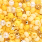 Preciosa Seed Beads 6/0 4 mm - Yellow Assortment x 20 g